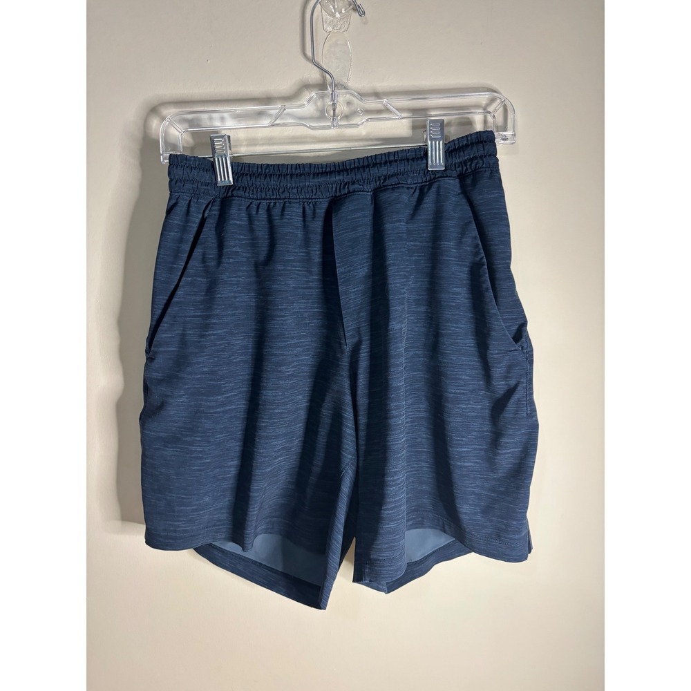 Lululemon Mens Pace Breaker Shorts Navy Space Dye Blue Size S 7 Inch Inseam